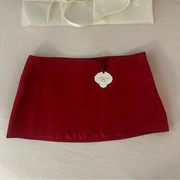 Mirror Palais Dresses & Skirts - Mirror Palais mid rise mini skirt in scarlet